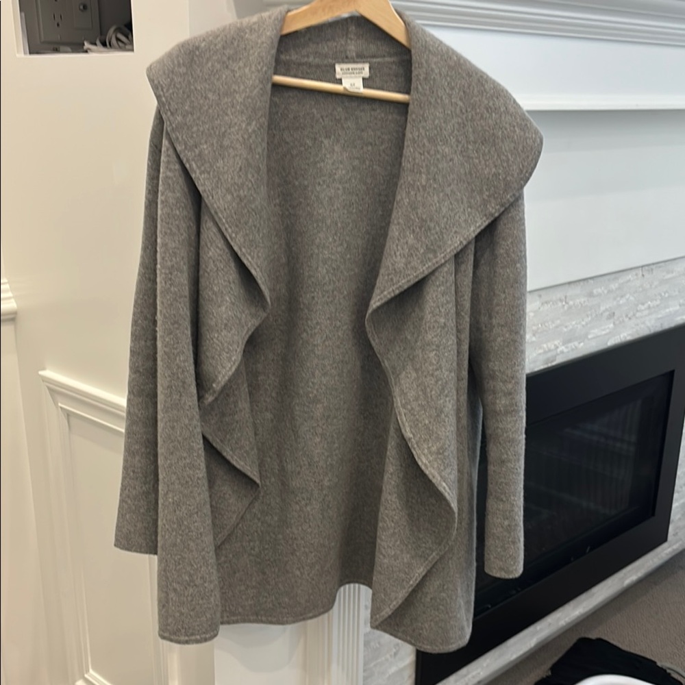 Club Monaco Gray Waterfall Cardigan Sweater